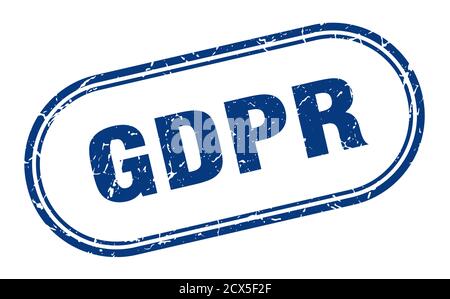gdpr stamp. rounded grunge sign on white background Stock Vector