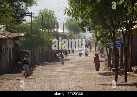 Ethiopian street scene. Near Alamata, Ethiopia Stock Photo