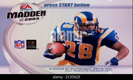 Madden NFL 2002 - Sony Playstation 1 PS1 PSX - Editorial use only Stock  Photo - Alamy