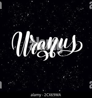 Logo with Uranus Planet. Vector Illustration isolated  Stock Vector