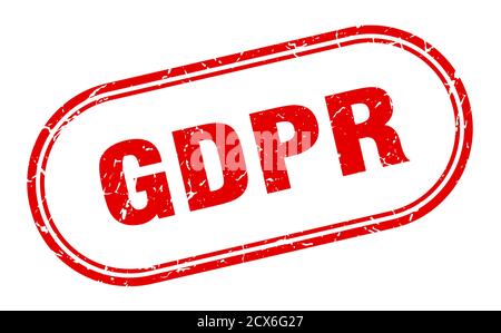 gdpr stamp. rounded grunge sign on white background Stock Vector