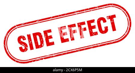 side effect stamp. rounded grunge sign on white background Stock Vector ...