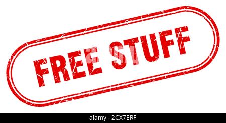 free stuff stamp. rounded grunge sign on white background Stock Vector