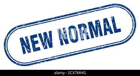 new normal stamp. rounded grunge sign on white background Stock Vector