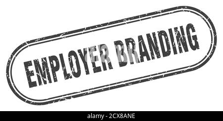employer branding stamp. rounded grunge sign on white background Stock ...