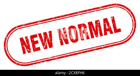 new normal stamp. rounded grunge sign on white background Stock Vector