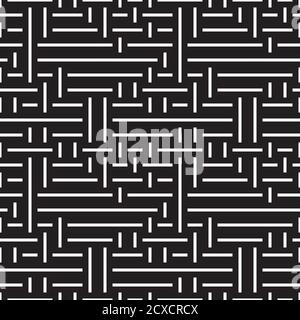 Seamless pattern with horizontal and vertical white segments Stock Vector