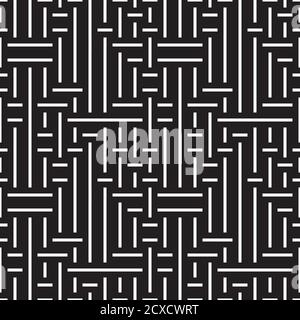Seamless pattern with horizontal and vertical white segments Stock Vector