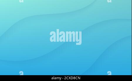 Underwater background with waves. Texture of water surface. Vector illustration. Space for text or object. Stock Vector