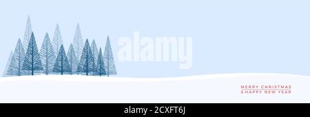 Christmas. Abstract vector illustration. Winter landscape background. Stock Vector