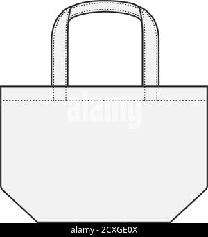 Small tote bag (ecobag , shopping bag) template vector illustration ...