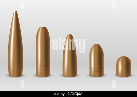 Set of different type of bullets isolated Template for your design Stock Vector