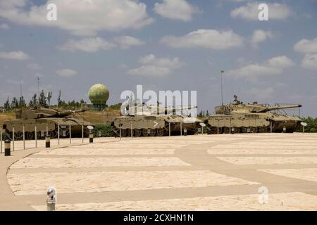 Yad La-Shiryon (The Armored Corps Memorial Site and Museum at Latrun) is Israel's official memorial site for fallen soldiers from the armored corps, a Stock Photo