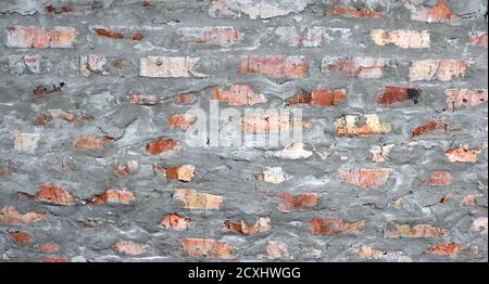 Abstract old dirty scratched brick wall surface background Stock Photo