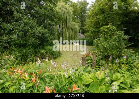 Westonbury Mill Water Gardens, Pembridge, Herefordshire, UK Stock Photo