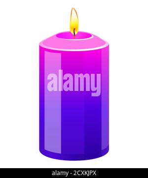 pink purple aroma candle Stock Vector