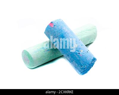 Chalk isolated on white background Stock Photo