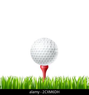 Golf ball on a tee Stock Vector
