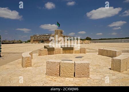 Yad La-Shiryon (The Armored Corps Memorial Site and Museum at Latrun) is Israel's official memorial site for fallen soldiers from the armored corps, a Stock Photo