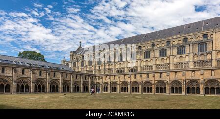 Norwich Cathedral cloisters, Norfolk, England Stock Photo