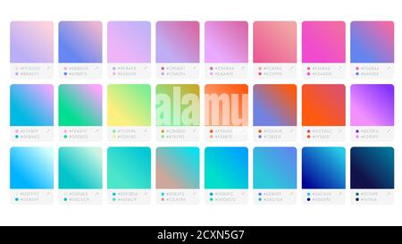 Colour Palette Catalog Samples Gradient in RGB or HEX Stock Vector