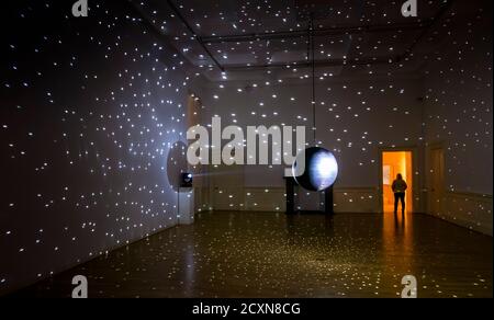 Mirror ball An art installation in The Scottish National Gallery of Modern Art Edinburgh - Modern Art One Edinburgh Scotland UK GB europe Stock Photo