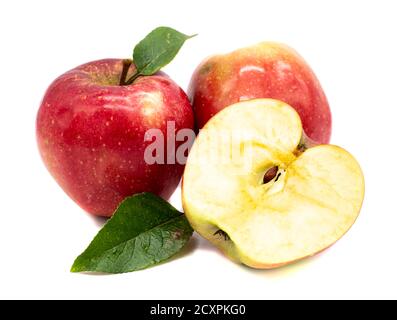fresh apples isolated on white background Stock Photo