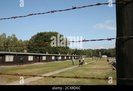 Sztutowo, Poland. 1st Oct, 2020. A view of the former Nazi German Stutthof death camp: barbed wire fence and barracks. The Stutthof Museum in Sztutowo. Konzentrationslager Stutthof - former German Nazi concentration camp established in the annexed areas of the Free City of Gdansk, 36 km from Gdansk. It functioned during the Second World War, from September 2, 1939 to May 9, 1945. Credit: Damian Klamka/ZUMA Wire/Alamy Live News
