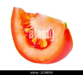 tomatoe slice on a white isolated background with clipping path Stock Photo