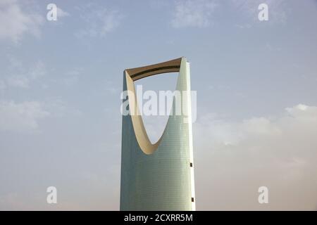 Kingdom Centre, Burj Al-Mamlaka in Riyadh, Saudi Arabia Stock Photo