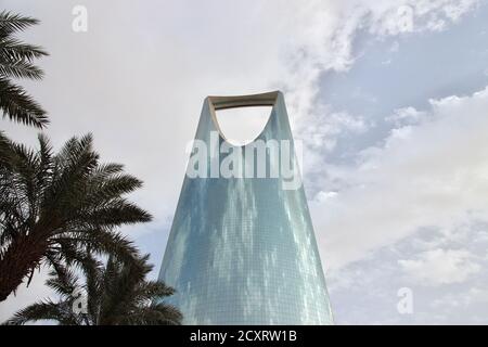 Kingdom Centre, Burj Al-Mamlaka in Riyadh, Saudi Arabia Stock Photo