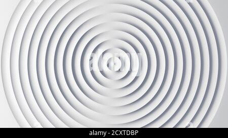 Circular waves on a white flat surface Stock Photo