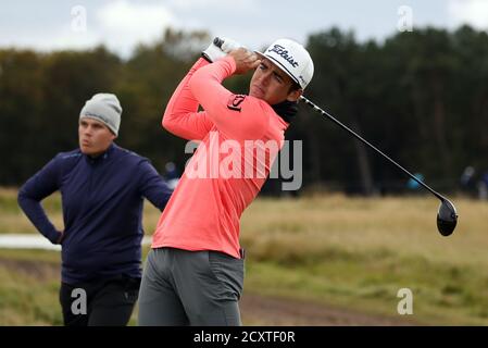 South Africa's Garrick Higgo during the first round of the Aberdeen Standard Investments Scottish Open at the The Renaissance Club, North Berwick. Stock Photo