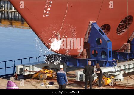 September 30, 2020. - Russia, Saint Petersburg. - The 'Georgy Kurbatov ...