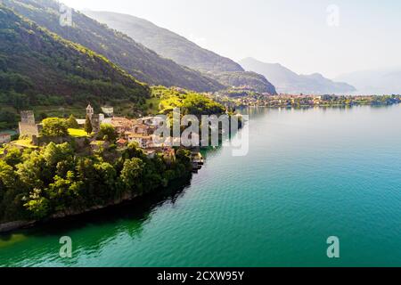 Corenno Plinio - Lake Como (IT) - Aerial view of the village