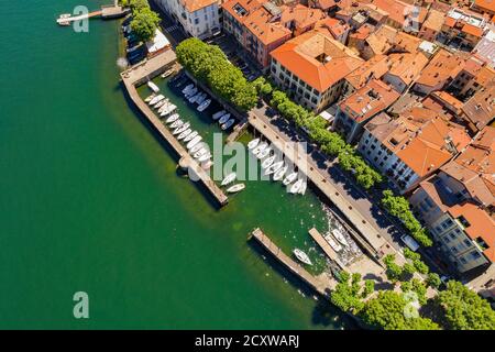 Dervio - Lake Como (IT) - Aerial view Stock Photo