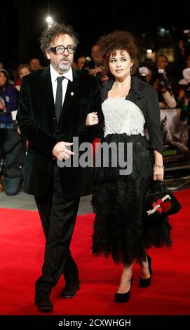 Tim Burton and his wife Helena Bonham-Carter arriving for the Tim