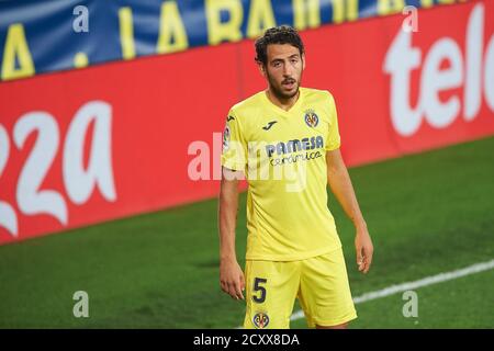 Daniel Parejo of Villarreal CF during the Spanish championship La Liga football mach between Villarreal and Alaves on September 30, 2020 at Estadio de Stock Photo