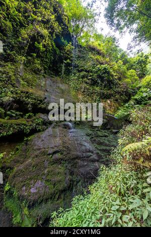 Shot of a waterfall in Los Tinos Natural Park, Canary Islands, Spain Stock Photo