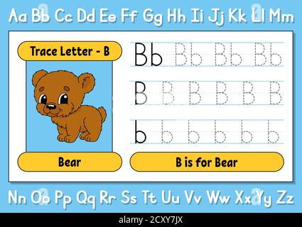 Flashcard letter B is for bear Stock Vector Image & Art - Alamy