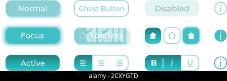 Setting choices UI elements kit Stock Vector