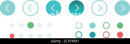 Turn page buttons UI elements kit Stock Vector