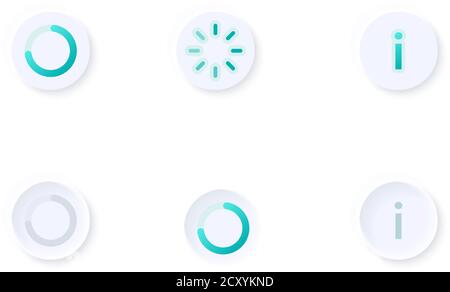 Progress circles UI elements kit Stock Vector