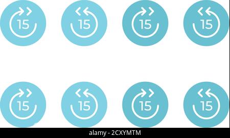 Video speed options UI elements kit Stock Vector