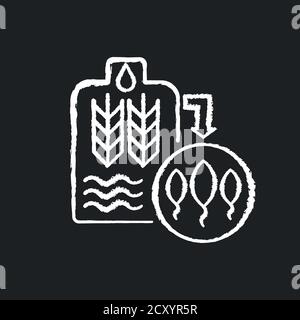 Malting chalk white icon on black background Stock Vector