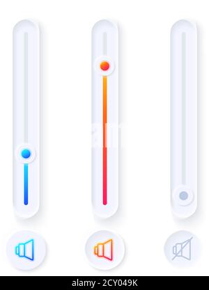 Tuner UI elements kit Stock Vector