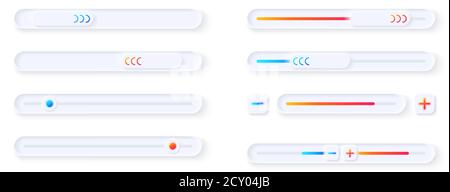 Player adjustment UI elements kit Stock Vector