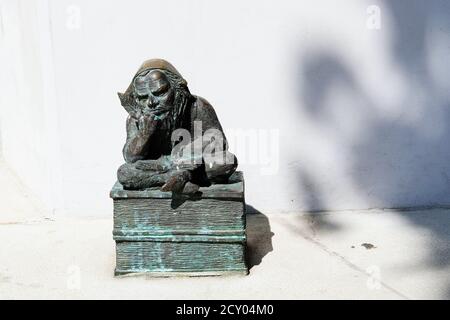 Wroclaw, Poland 05/24/2020 small bronze statue of a dwarf. One of the symbols of Wroclaw, Poland Stock Photo