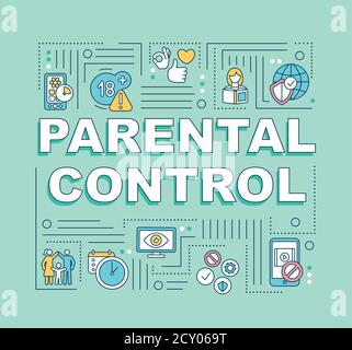 Parental control software word concepts banner Stock Vector