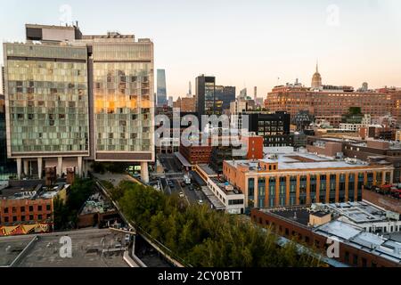 Meatpacking District and Chelsea in New York seen from the Whitney Museum on Friday, September 18, 2020. (© Richard B. Levine) Stock Photo